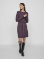 VIRIL O-NECK L/S BELT KNIT DRESS -