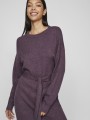 VIRIL O-NECK L/S BELT KNIT DRESS -